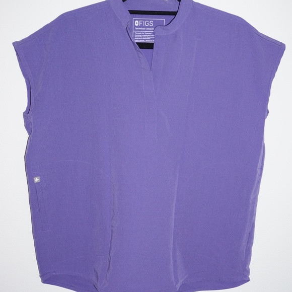 FIGS 2Pc Set Rafaela Purple Mandarin Collar Scrub Top XS and Zamora Jogger XS - Picture 12 of 14